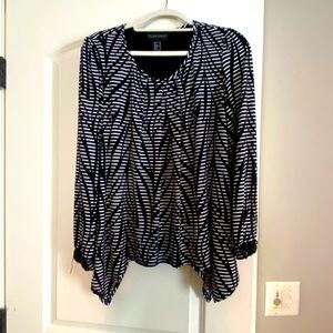 Black and white blouse